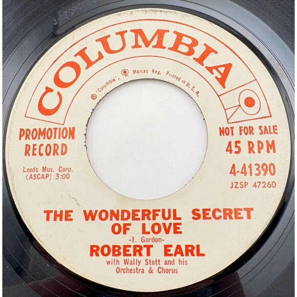 Robert Earl The Boulevard of Broken Dreams / Wonderful Secret 45 Vinyl 50s Pop - Picture 1 of 6